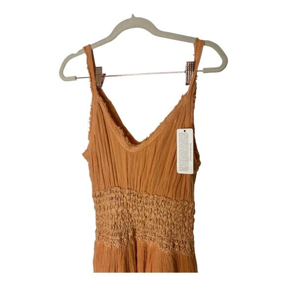 Jens Pirate Booty Heart Of Gold Maxi Dress Gauze Tiered Crochet Waist Clay Small - Picture 7 of 16